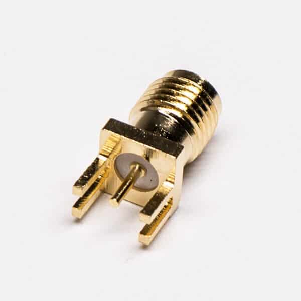 2-1 卡板式sma接頭直式母頭鍍金接PCB板
